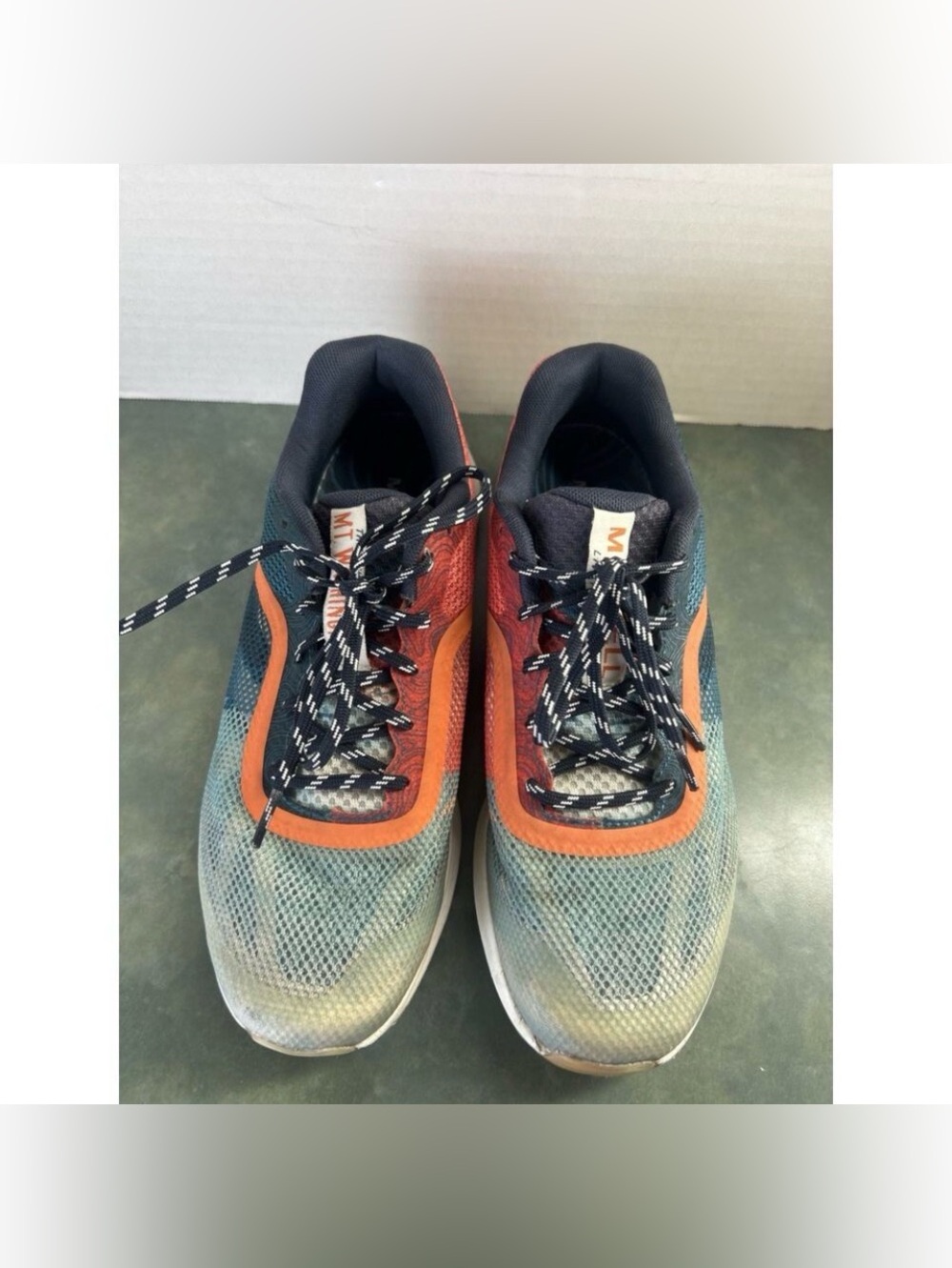 Merrell J002472 Womens 9 Trail Running Shoes Blue Orange AS IS Very Worn